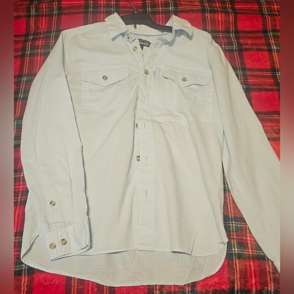 Patagonia Men's Casual Light Blue Worn Wear - Picture 5 of 11